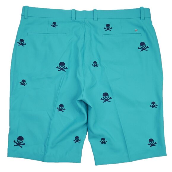 G/FORE Men's Bluebird Golf Shorts Size 30 Skull & T's AOP Embroidery NWT - Picture 9 of 11